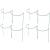 Pack of 8 x 90cm h x 52cm w Extra Large Garden Metal Plant Flower Hoops - view 1