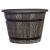 30cm Plastic Garden Pot Planter Driftwood Banded Design - view 2