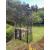 Garden Arch with Gate Climbing Plant Arbour Black - view 1