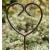 Set of 4 x 120cm Natural Rust Metal Heart Design Flower Plant Support Stakes - view 2