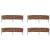 Pack of 4 Traditional Willow Garden Border Hurdle Edging 120cm x 35cm - view 1