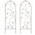 Set of 2 x Bird and Leaf Design Metal Garden Trellis - view 1