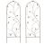 Set of 2 x Bird and Leaf Design Metal Garden Trellis - view 1