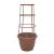 57cm Round Plastic Plant Pot with Obelisk Trellis - view 1