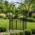 Black Ornate Garden Arch with Gates - view 1