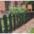 Fixed Low Picket Wooden Fencing Black - view 3