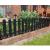 Fixed Low Picket Wooden Fencing Black - view 4