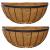 Set of 2 x 24" (61cm) Metal Garden Wall Baskets - view 1