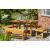 Coxwold Wooden Patio Table & Bench Set - view 2