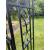 Garden Arch with Gate Climbing Plant Arbour Black - view 3