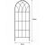 Garden Trellis Metal Plant Privacy Trellises Black 1.18m - view 3