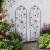 Set of 2 x Bird and Leaf Design Black Metal Garden Trellis - view 1