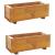 Set of 2 x 60cm Wooden Rectangular Garden Planter Trough - view 1