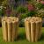 Wooden Log Border Garden Bed Roll Edging 45cm High Pack of 2 - view 1
