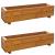 Set of 2 x 90cm Wooden Rectangular Garden Planter Trough - view 1