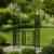 Garden Arch with Gate Climbing Plant Arbour Black - view 4