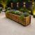 Rustic Log Style Wooden Trough Planter Long Heavy Duty Garden Planter 130cm - view 1