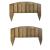Lawn Wooden Garden Edging Curved Two Pack - view 1