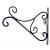 35cm Country Forged Scrolled Black Metal Hanging Basket Bracket - view 1