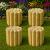 Wooden Garden Flower Bed Path Log Roll Edging 30cm High Pack Of 4 - view 1