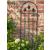 Curved Top Leaf Design Black Garden Trellis Panel - view 1