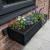 Heavy Duty Wooden Window Box Planter Wall Mounted Black  - view 1
