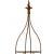 150cm Metal Rust Flame Design Garden Obelisk - view 3