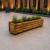 Rustic Log Style Wooden Trough Planter Long Heavy Duty Garden Planter 130cm - view 2