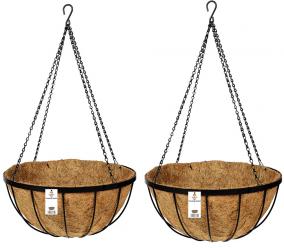 8 x 18 Inch Jute Hanging Basket Planter Liner Inserts UK Manufactured 