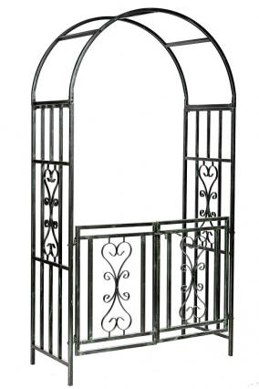 Winchester Garden Metal Arch With Gates Uk S Winchester Garden Metal Arch With Gates, White Metal Garden Arch With Gate