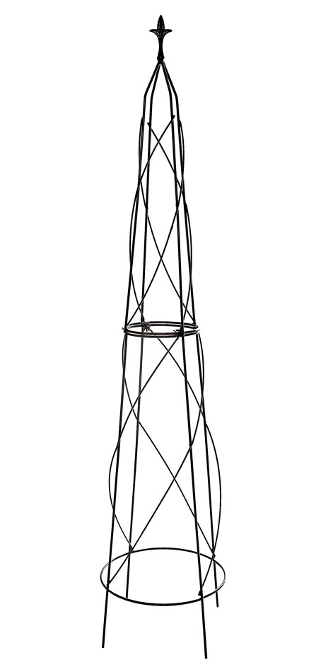 Large Metal Garden Black Obelisk Orton 167cm