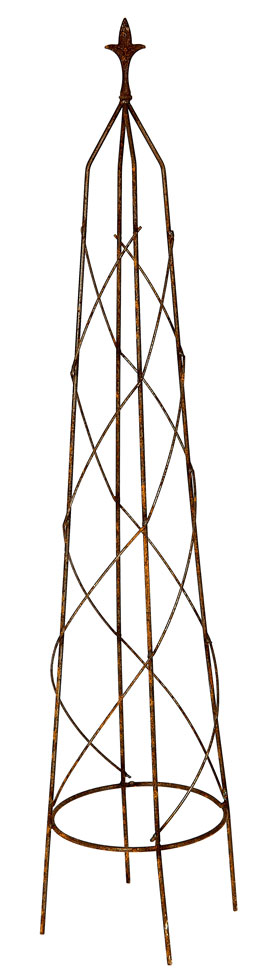 Ruddings Wood 120cm Orton Natural Rust Metal Garden Obelisk