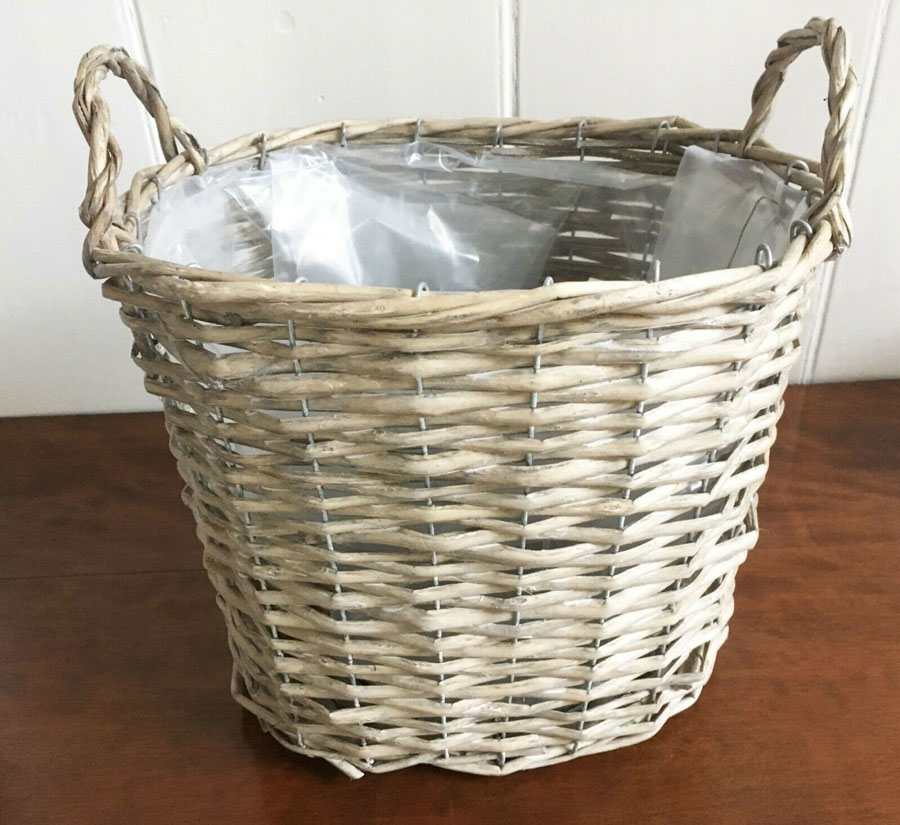 Square Willow Wicker Basket Container Planter