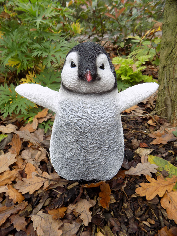 Small Winged Baby Penguin - Garden Ornament