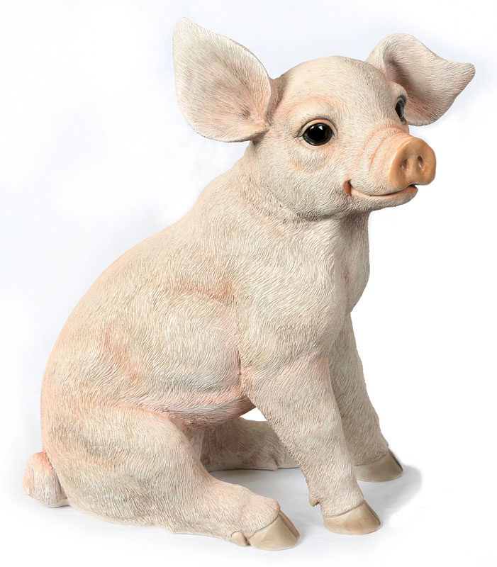 Floppy Eared Large Pig - Garden Ornament