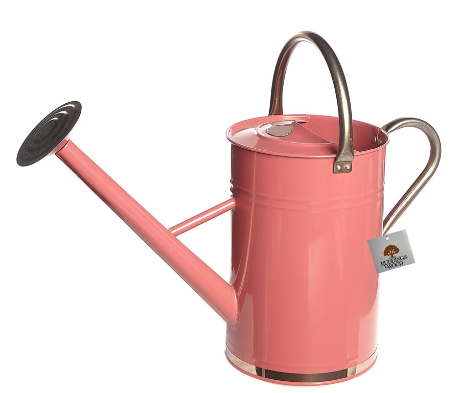 8 Litres Pink Metal Watering Can