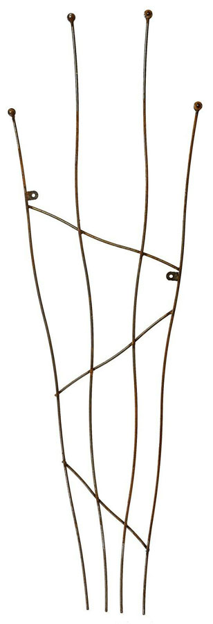 Natural Rust Sculptural Garden Trellis