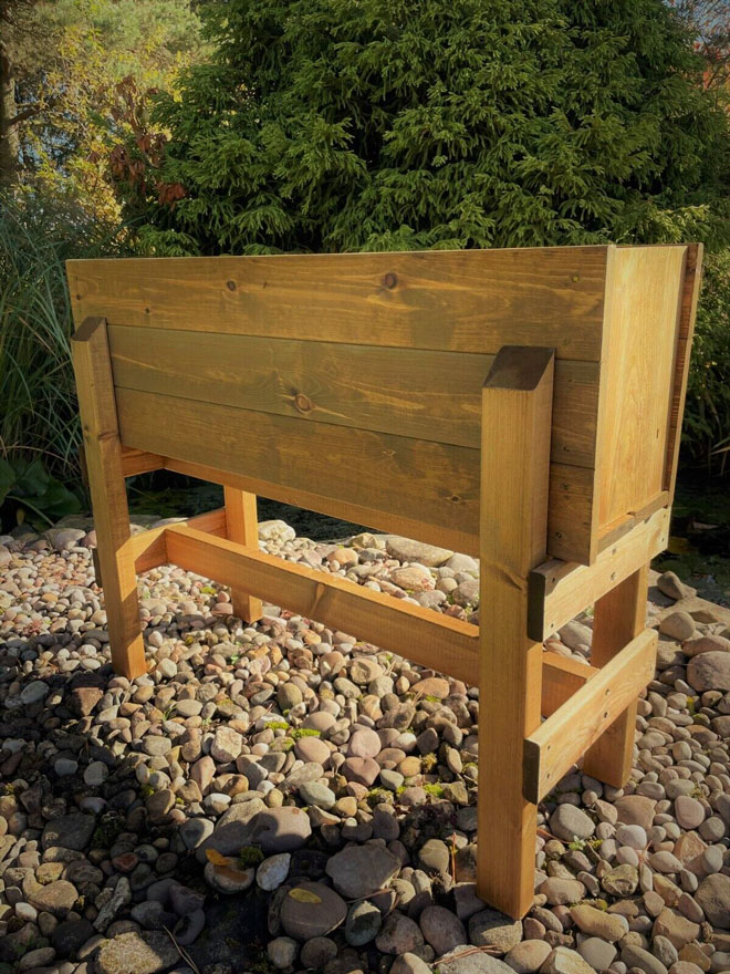 Grand Large Wooden Planter Vegetable Trough Raised