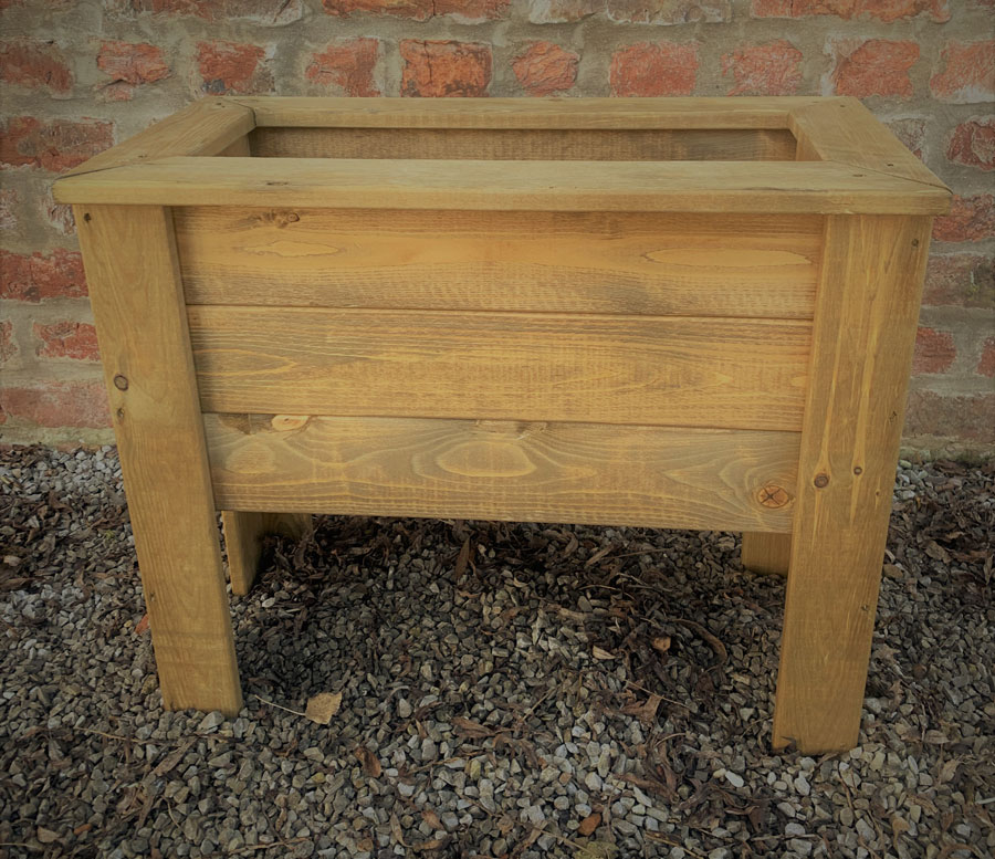 Planter with Legs Trough Wood Extra Depth