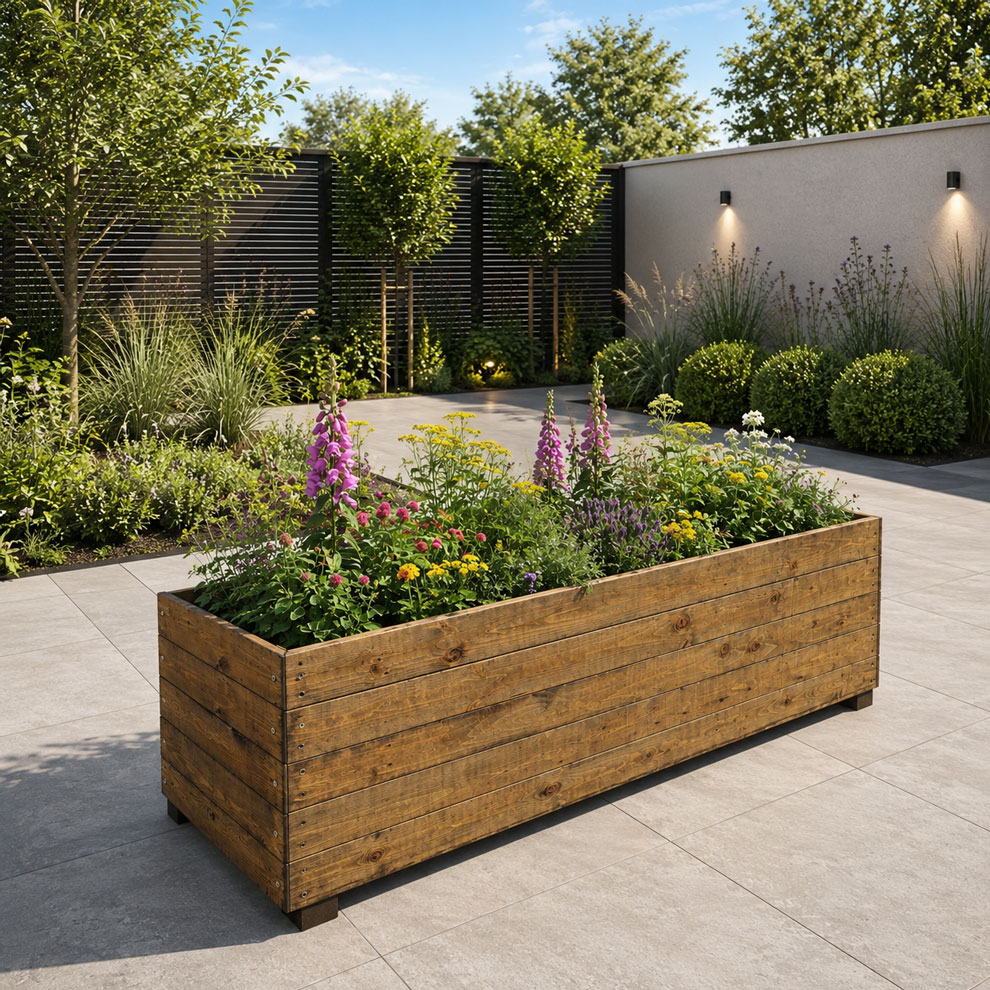 160cm Extra Large Patio Planter Wooden Vegetable Garden Bed