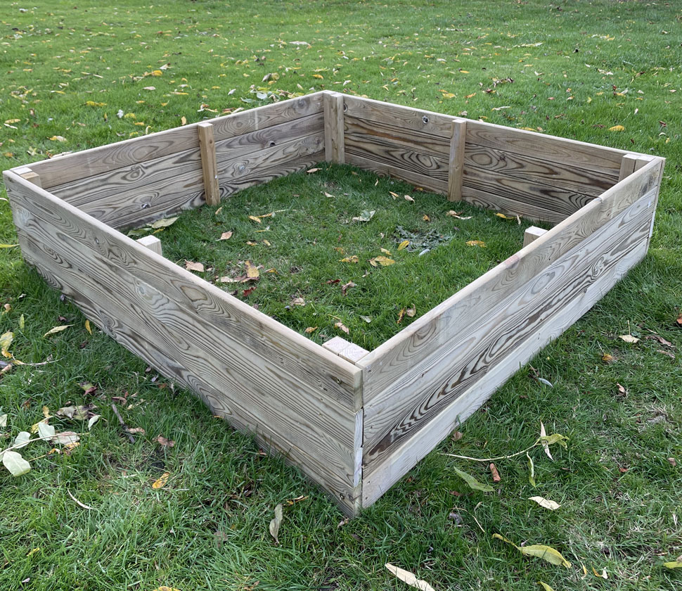 Raised Garden Vegetable Beds Wooden Large 1.2m x 1.2m