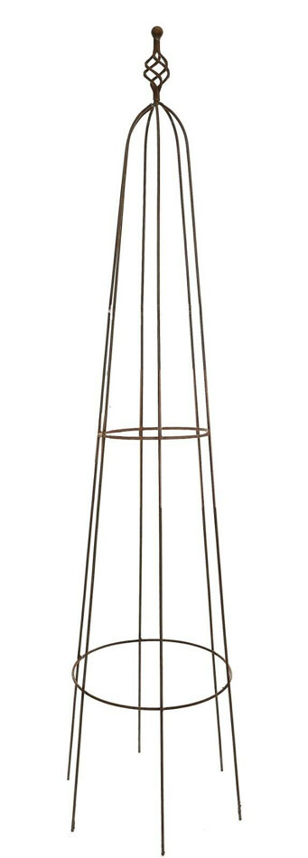 Metal Garden Obelisk 172cm Reeth Natural Rust