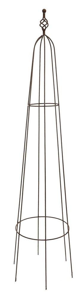 Ruddings Wood 150cm Reeth Natural Rust Metal Garden Obelisk