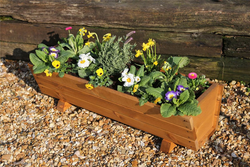 Wooden Trough Planter - Rosemoor 