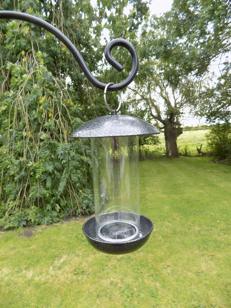 Hammered Steel 2-Port Seed Feeder 