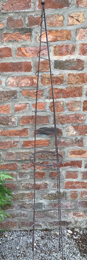 Gardening Large Obelisk Plant Cage Antique Rust Effect