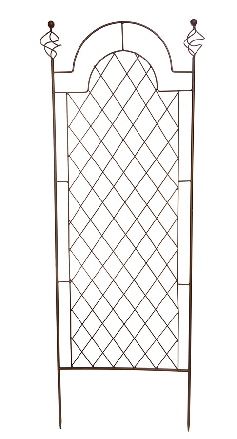 Spiral Wall Trellis Design Garden Rust Effect 120cm