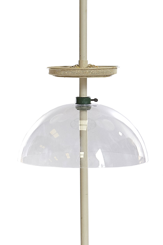 Large Clear Dome Squirrel Baffle for Wild Bird Feeding Station