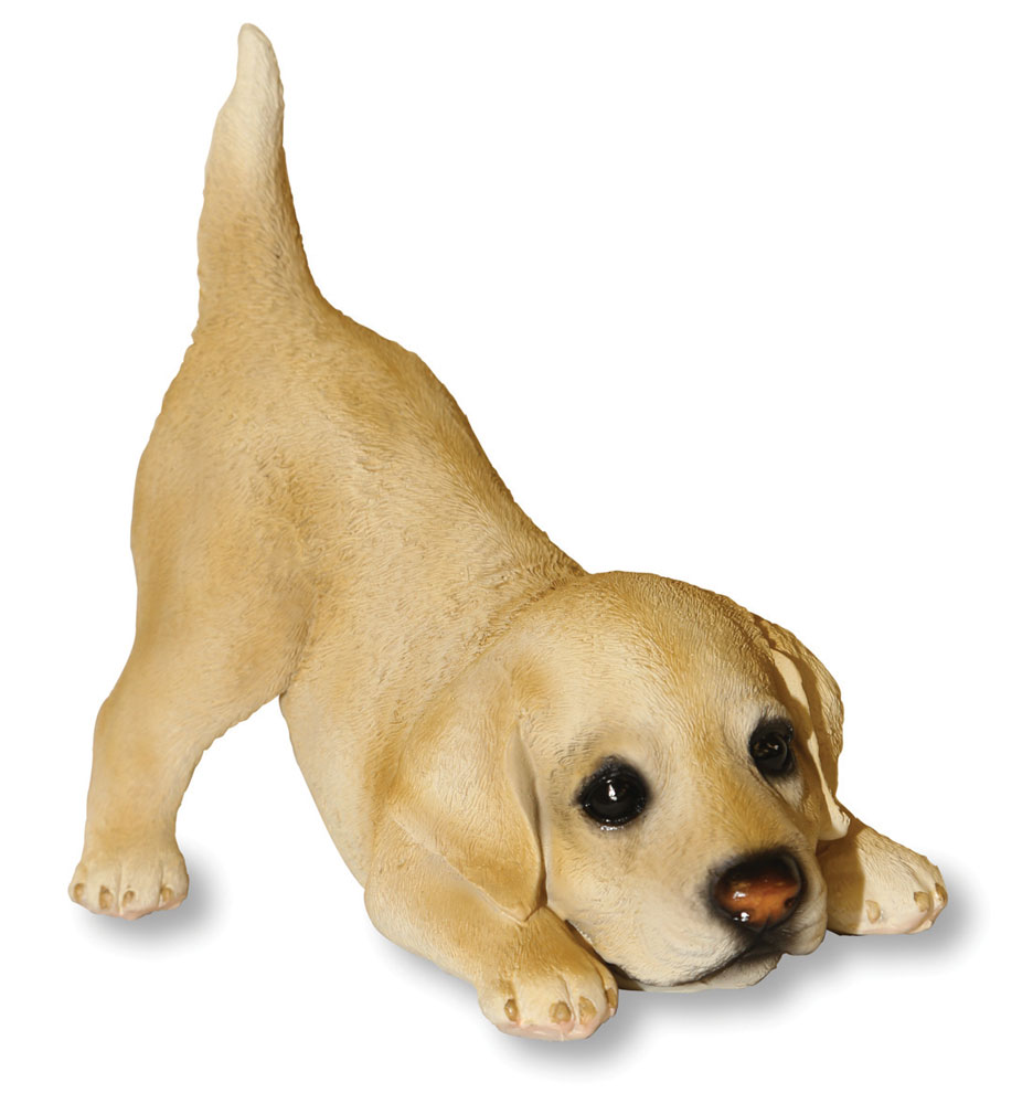 Small Golden Labrador Playing - Garden Ornament 