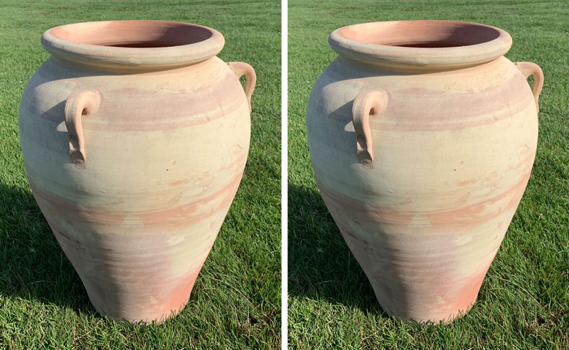 Terracotta Urn Vases Large Garden Containers 2 Pcs